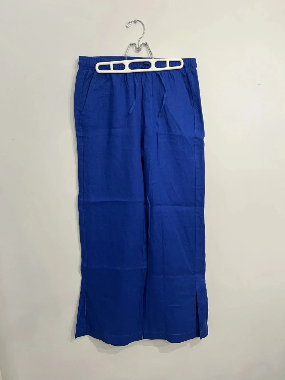 Women's Royal Blue Linen Two-Piece Set Pants & Top